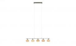 Wofi Pendelleuchte, 5-flammig, Stoffschirm grau/chrom -Innenleuchten Verkaufsladen 11686185 2 202101112239