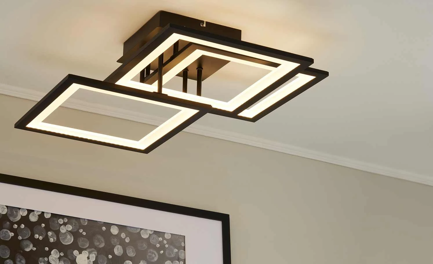 Wofi LED-Deckenleuchte, 3-flammig, schwarz-matt 1 Wofi LED-Deckenleuchte, 3-flammig, schwarz-matt