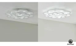 Wofi LED-Deckenleuchte, Weiß `Blume´