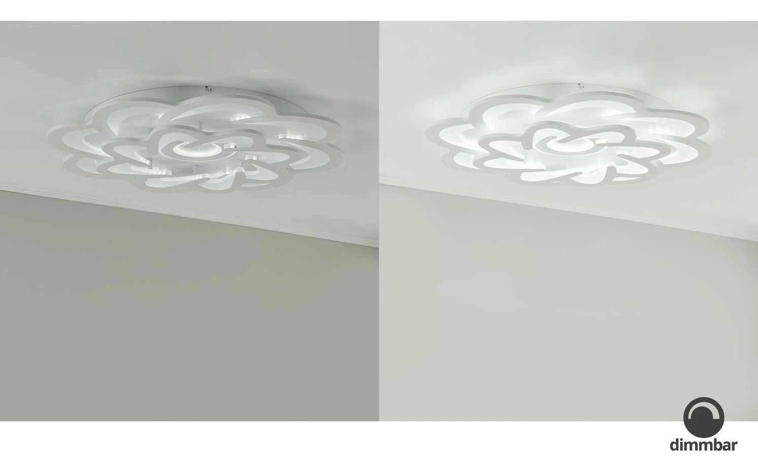 Wofi LED-Deckenleuchte, Weiß `Blume´ 1 Wofi LED-Deckenleuchte, Weiß `Blume´