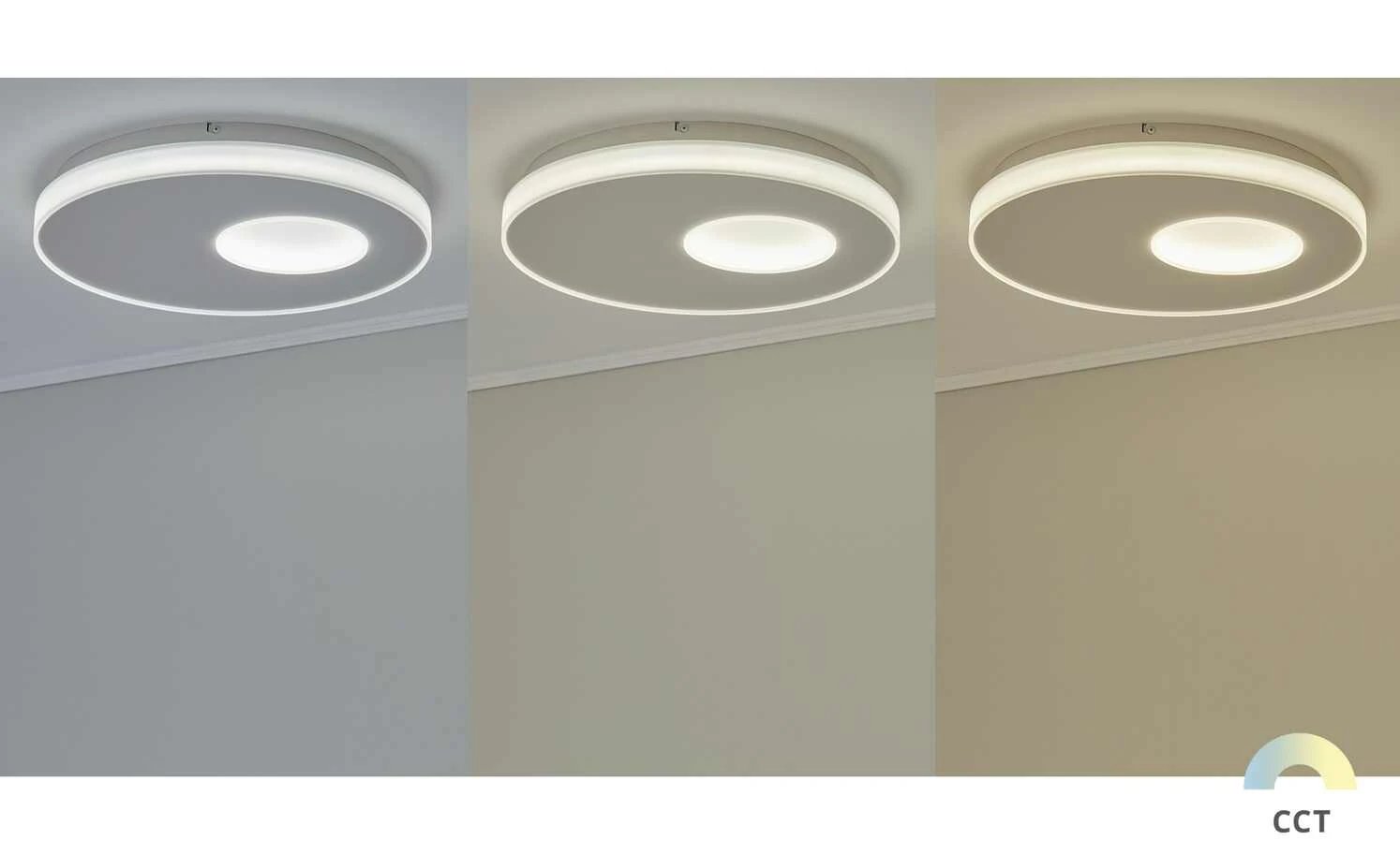 B-Leuchten LED-Decken- und Wandleuchte weiß mit Fernbedienung | 50|cm 2 B-Leuchten LED-Decken- und Wandleuchte weiß mit Fernbedienung | 50|cm – Bild 2