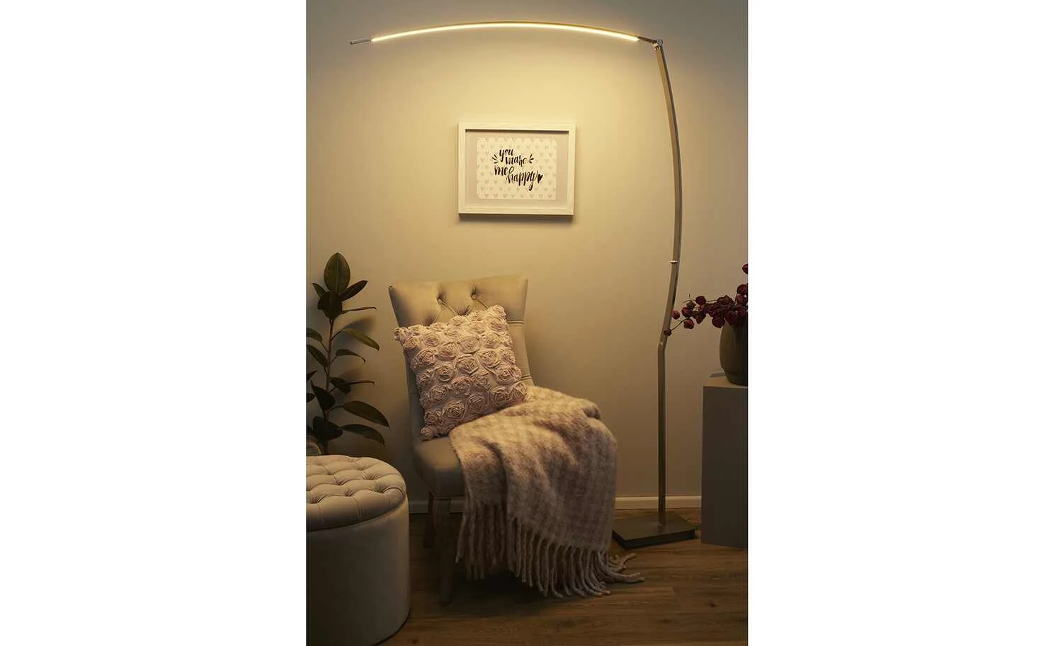 B-Leuchten LED-Stehleuchte, 1-flammig, Nickel-matt | silberfarben 3 B-Leuchten LED-Stehleuchte, 1-flammig, Nickel-matt | silberfarben – Bild 3