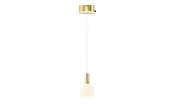 B-Leuchten LED-Pendelleuchte, 1-flammig, messing-matt | Goldfarben -Innenleuchten Verkaufsladen 11686223 3 202112232232