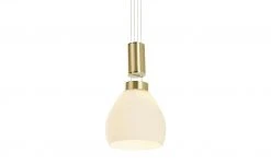 B-Leuchten LED-Pendelleuchte, 1-flammig, messing-matt | Goldfarben -Innenleuchten Verkaufsladen 11686223 8 202112232232