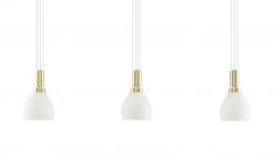 B-Leuchten LED-Pendelleuchte, 3-flammig, messing-matt -Innenleuchten Verkaufsladen 11686227 11 202112232232