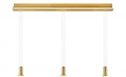 B-Leuchten LED-Pendelleuchte, 3-flammig, messing-matt -Innenleuchten Verkaufsladen 11686227 8 202112232232