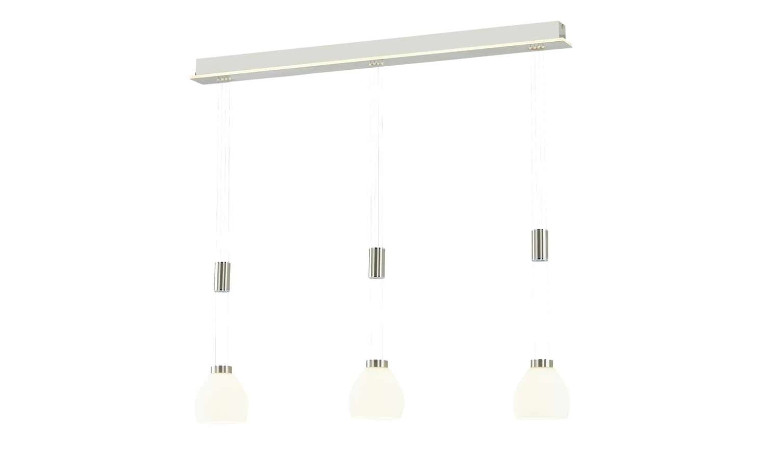 B-Leuchten LED-Pendelleuchte, 3-flammig, Nickel-matt 2 B-Leuchten LED-Pendelleuchte, 3-flammig, Nickel-matt – Bild 2
