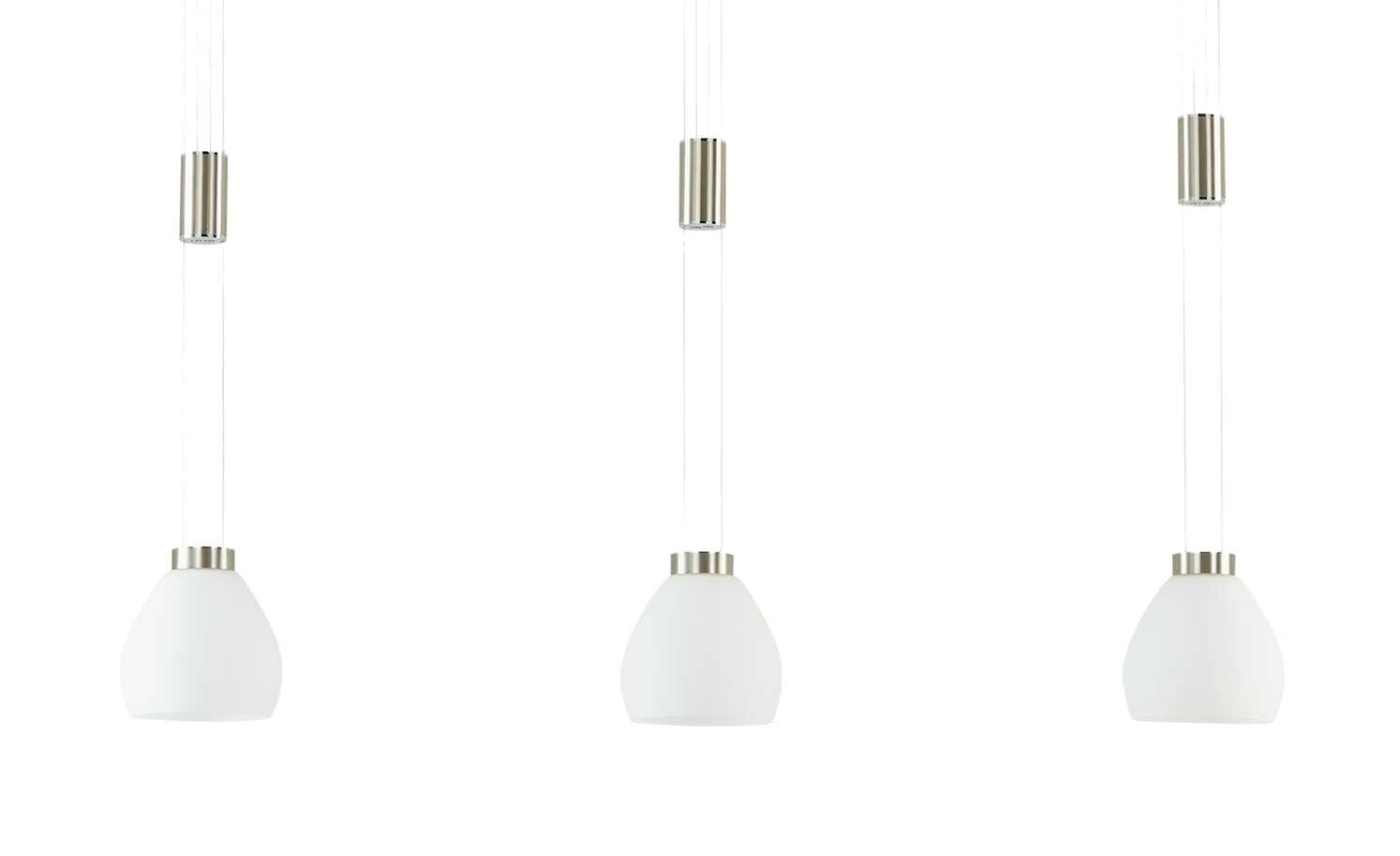 B-Leuchten LED-Pendelleuchte, 3-flammig, Nickel-matt 1 B-Leuchten LED-Pendelleuchte, 3-flammig, Nickel-matt