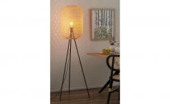 SCHÖNER WOHNEN Stehleuchte, 1-flammig, Rattan braun | Beige