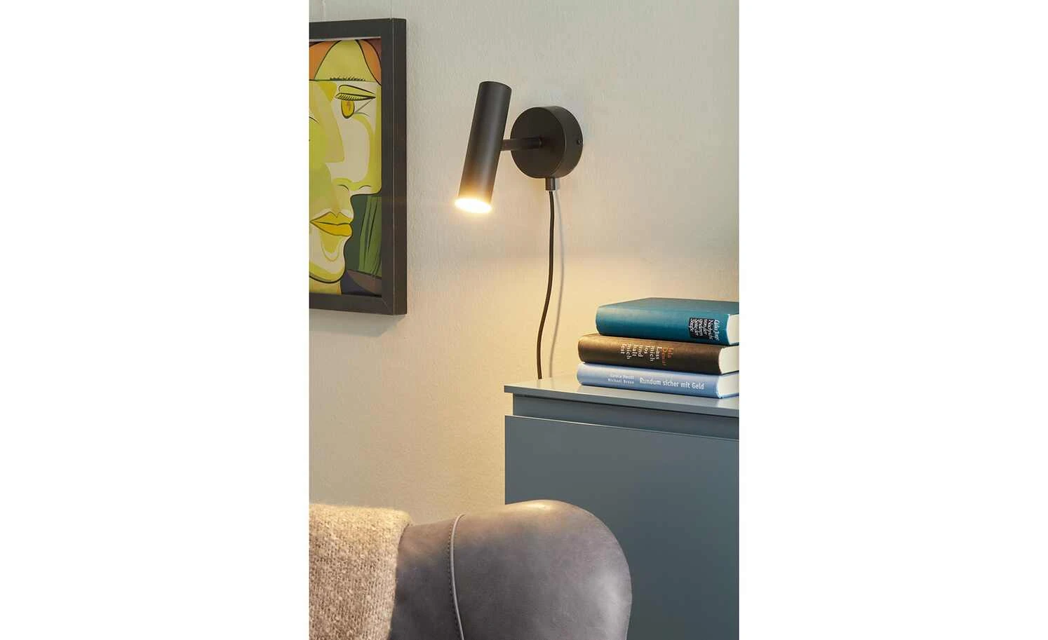 SCHÖNER WOHNEN LED-Wandleuchte, 1-flammig, schwarz 1 SCHÖNER WOHNEN LED-Wandleuchte, 1-flammig, schwarz