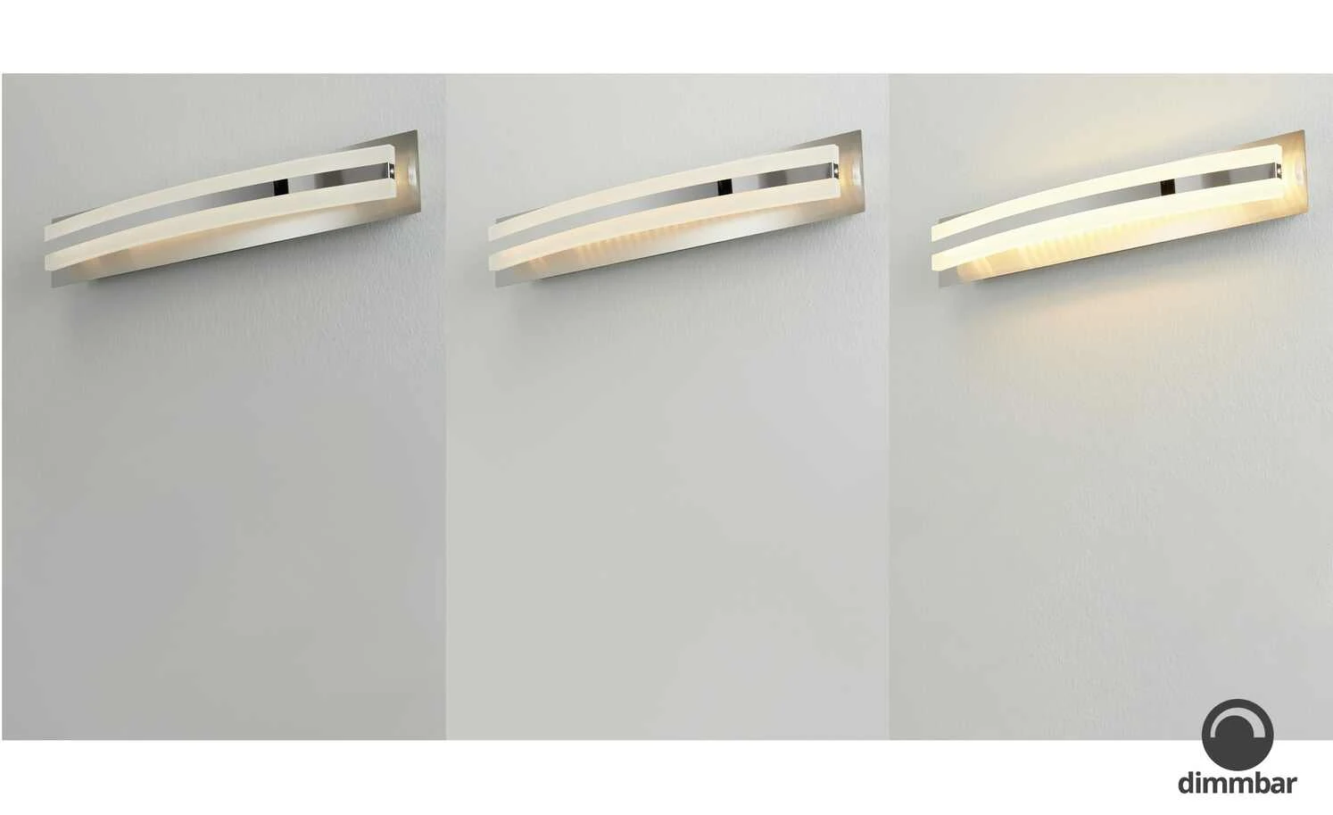 Fischer-Honsel LED-Wandleuchte, Nickel-matt mit Taster und Dimmer 1 Fischer-Honsel LED-Wandleuchte, Nickel-matt mit Taster und Dimmer