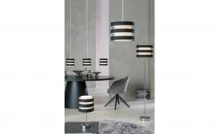 KHG Pendelleuchte, 3-flammig, Schirm schwarz/weiß