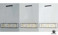 Fischer-Honsel LED-Pendelleuchte, schwarz/blattgold-optik