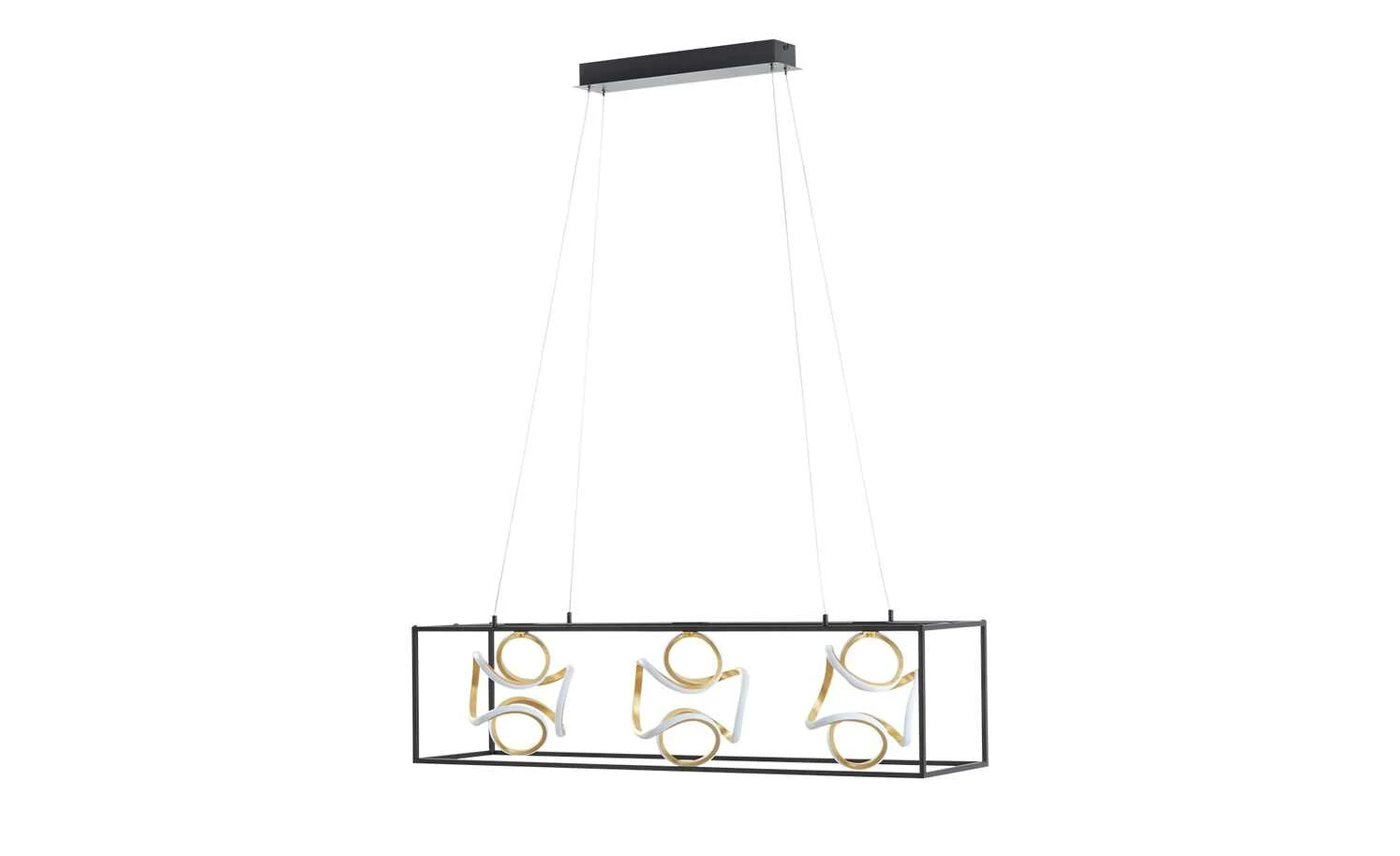 Fischer-Honsel LED-Pendelleuchte, schwarz/blattgold-optik 6 Fischer-Honsel LED-Pendelleuchte, schwarz/blattgold-optik – Bild 6