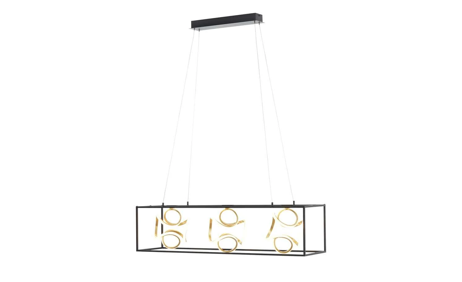 Fischer-Honsel LED-Pendelleuchte, schwarz/blattgold-optik 7 Fischer-Honsel LED-Pendelleuchte, schwarz/blattgold-optik – Bild 7