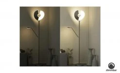 Meisterleuchten LED-Deckenfluter, 3-flammig, Nickel-matt/ chrom | ohne Drahtgeflecht -Innenleuchten Verkaufsladen 11686441 12 202202041236