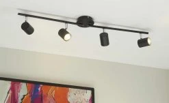 Paul Neuhaus Deckenstrahler, 4-flammig, schwarz