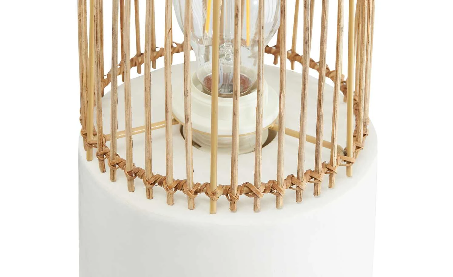 HOME STORY Beton-Tischleuchte, 1-flammig, Korbweidenschirm 6 HOME STORY Beton-Tischleuchte, 1-flammig, Korbweidenschirm – Bild 6