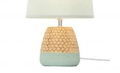 for friends Keramik-Tischleuchte, 1-flammig, türkis mit Seil | Weiß -Innenleuchten Verkaufsladen 11686476 3 202203211234