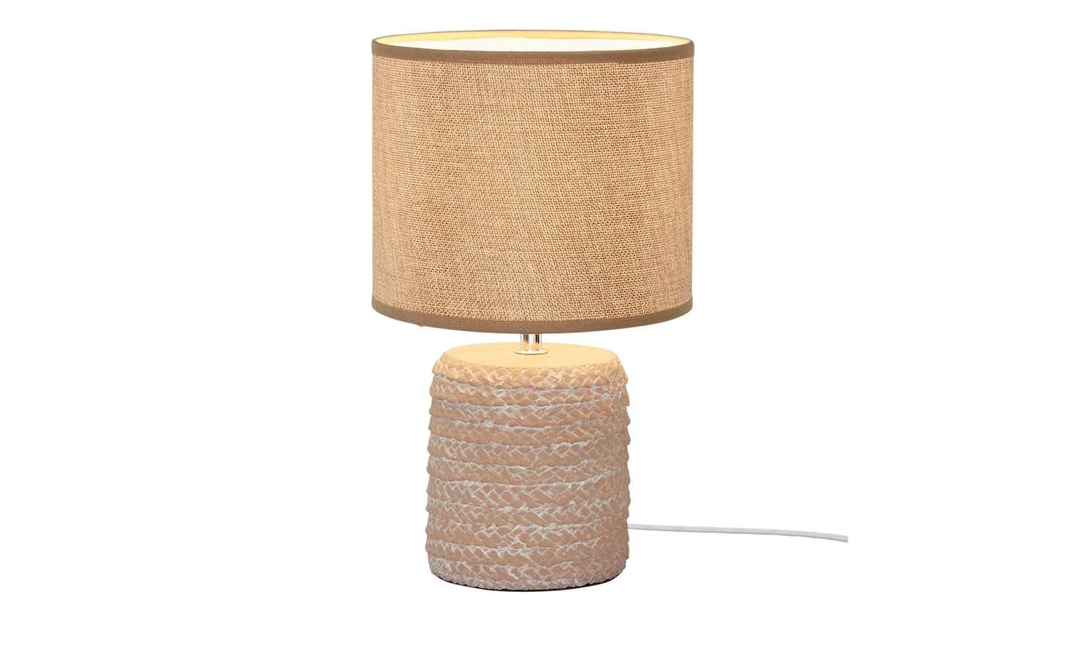 KHG Keramik-Tischleuchte, 1-flammig, Seil natur/blau 3 KHG Keramik-Tischleuchte, 1-flammig, Seil natur/blau – Bild 3