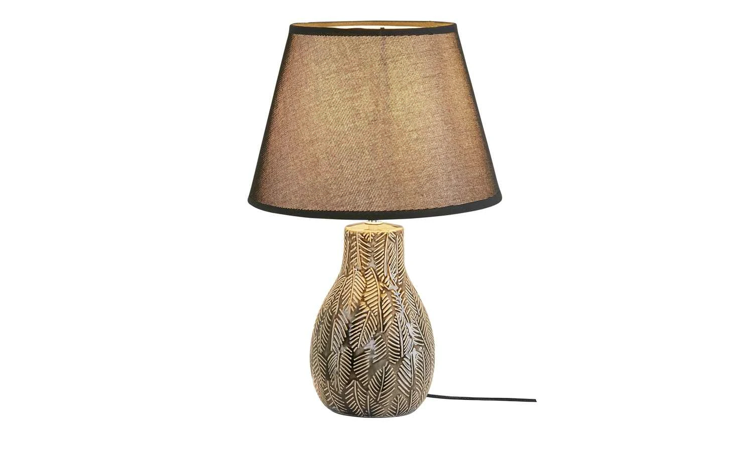 HOME STORY Keramik-Tischleuchte, 1-flammig, schwarz 6 HOME STORY Keramik-Tischleuchte, 1-flammig, schwarz – Bild 6