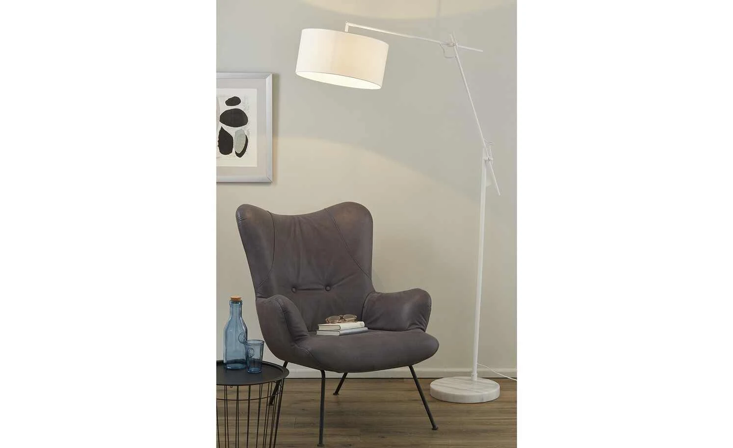 Trio Bogenleuchte, 1-flammig, weiß 1 Trio Bogenleuchte, 1-flammig, weiß