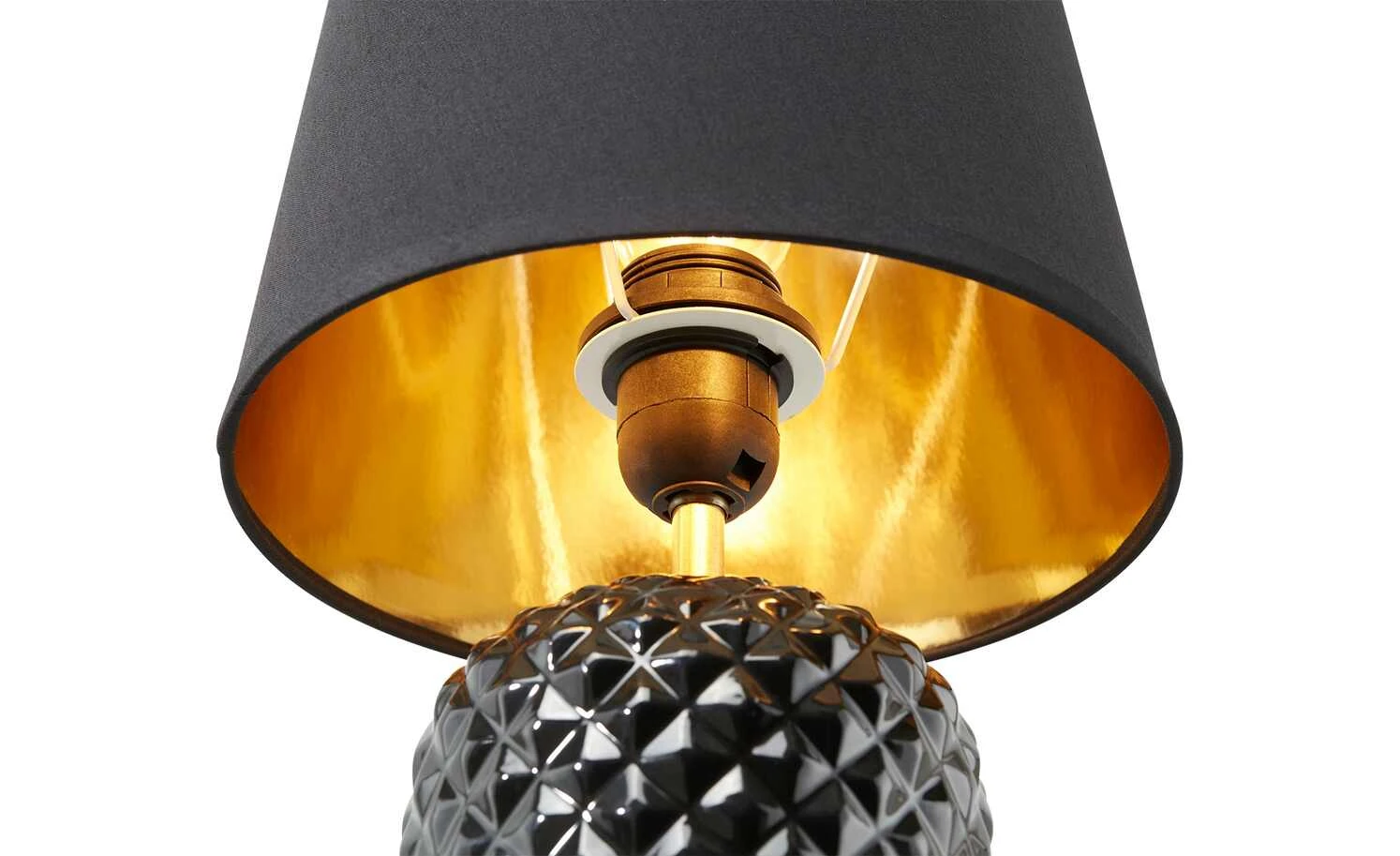 KHG Keramik-Tischleuchte, 1-flammig, schwarz 5 KHG Keramik-Tischleuchte, 1-flammig, schwarz – Bild 5