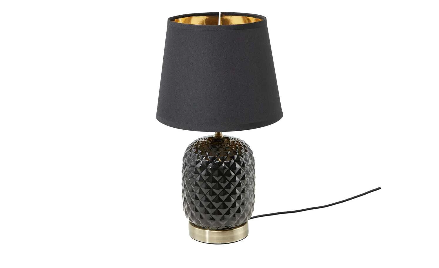 KHG Keramik-Tischleuchte, 1-flammig, schwarz 6 KHG Keramik-Tischleuchte, 1-flammig, schwarz – Bild 6