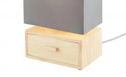 for friends Tischleuchte, 1-flammig, Holz/ Stoffschirm grau -Innenleuchten Verkaufsladen 11686561 5 202111301239