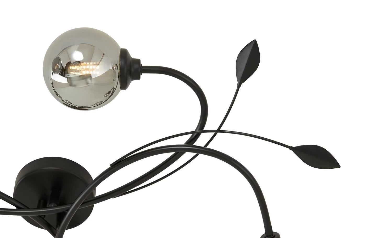 KHG LED-Deckenleuchte, 6-flammig, schwarz/Rauchglas 4 KHG LED-Deckenleuchte, 6-flammig, schwarz/Rauchglas – Bild 4