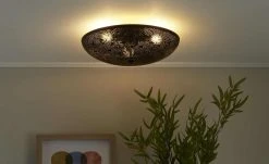 KHG Deckenleuchte, 3-flammig, Metallschale schwarz