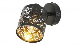 KHG Wandstrahler, 1-flammig, schwarz/gold mit Stanzung -Innenleuchten Verkaufsladen 11686601 3 202202221234
