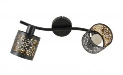 KHG Deckenstrahler, 2-flammig, schwarz/gold mit Stanzung 11 KHG Deckenstrahler, 2-flammig, schwarz/gold mit Stanzung -Innenleuchten Verkaufsladen 11686602 4 202202072233