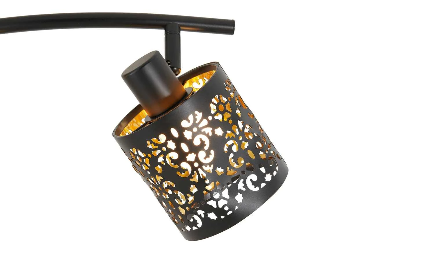 KHG Deckenstrahler, 3-flammig, schwarz/gold mit Stanzung 5 KHG Deckenstrahler, 3-flammig, schwarz/gold mit Stanzung – Bild 5