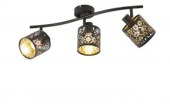 KHG Deckenstrahler, 3-flammig, schwarz/gold mit Stanzung 13 KHG Deckenstrahler, 3-flammig, schwarz/gold mit Stanzung -Innenleuchten Verkaufsladen 11686603 6 202202081235