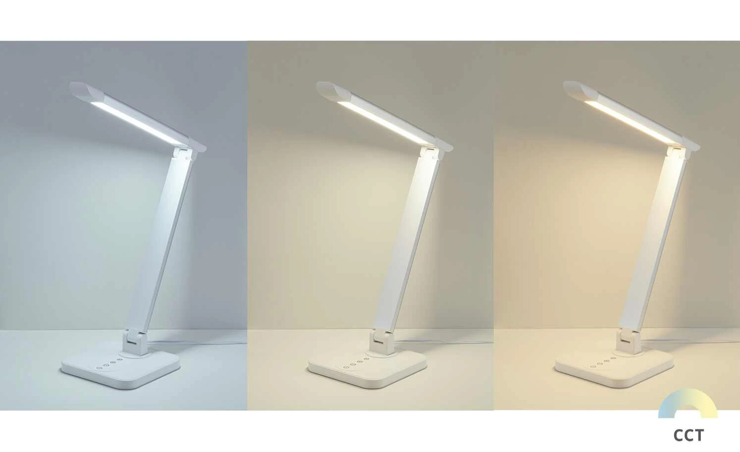 KHG LED-Tischleuchte, 1-flammig, Alu/weiß 2 KHG LED-Tischleuchte, 1-flammig, Alu/weiß – Bild 2