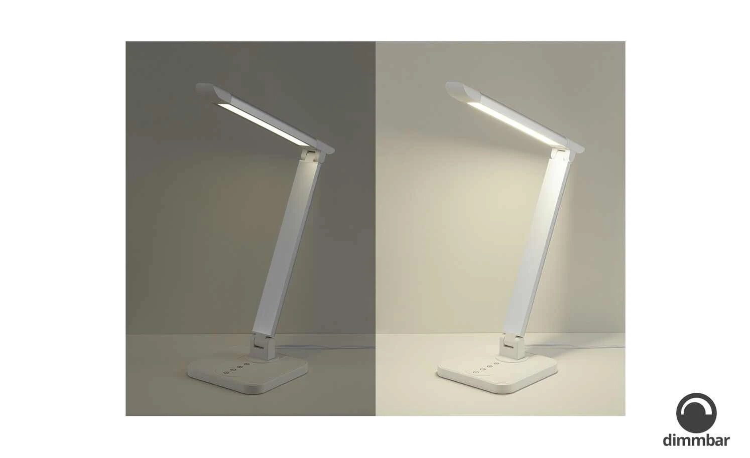 KHG LED-Tischleuchte, 1-flammig, Alu/weiß 1 KHG LED-Tischleuchte, 1-flammig, Alu/weiß