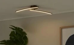 KHG LED-Deckenleuchte, 2-flammig, schwarz