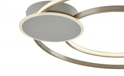 KHG LED-Deckenleuchte, 2-flammig, Nickel-matt ´Kreise´ -Innenleuchten Verkaufsladen 11686631 2 202205021317