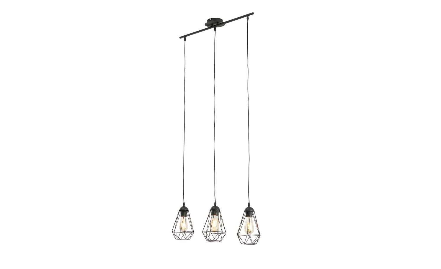 KHG Pendelleuchte, 3-flammig, Metall schwarz 3 KHG Pendelleuchte, 3-flammig, Metall schwarz – Bild 3