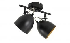 KHG Deckenstrahler, 2-flammig, schwarz innen goldfarben -Innenleuchten Verkaufsladen 11686645 1 202202222232