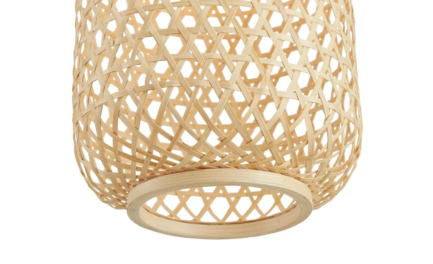 HOME STORY Pendelleuchte, 1-flammig, Bambus-Rattan geflochten natur | 144,5|cm 5 HOME STORY Pendelleuchte, 1-flammig, Bambus-Rattan geflochten natur | 144,5|cm – Bild 5