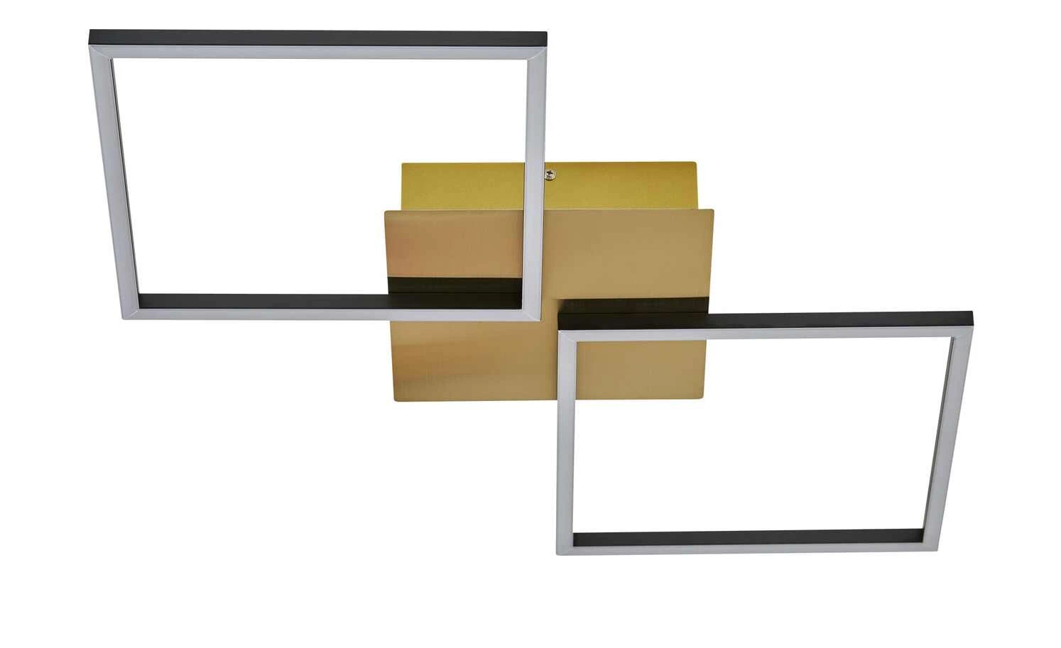 HOME STORY LED-Deckenleuchte, 2-flammig, schwarz/goldfarben 2 HOME STORY LED-Deckenleuchte, 2-flammig, schwarz/goldfarben – Bild 2