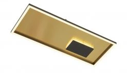 HOME STORY LED-Deckenleuchte, schwarz/goldfarben rechteckig -Innenleuchten Verkaufsladen 11686682 3 202203021235