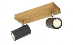 Trio Deckenspot, 2-flammig, schwarz / Eiche -Innenleuchten Verkaufsladen 11686693 2 202104272235