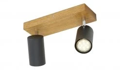 Trio Deckenspot, 2-flammig, schwarz / Eiche -Innenleuchten Verkaufsladen 11686693 3 202104272235
