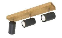 Trio Deckenspot, 3-flammig, schwarz / Eiche -Innenleuchten Verkaufsladen 11686694 4 202104272235