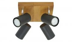 Trio Deckenspot, 4-flammig, schwarz / Eiche -Innenleuchten Verkaufsladen 11686695 3 202104272235