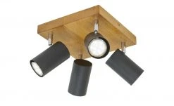 Trio Deckenspot, 4-flammig, schwarz / Eiche -Innenleuchten Verkaufsladen 11686695 5 202104272235