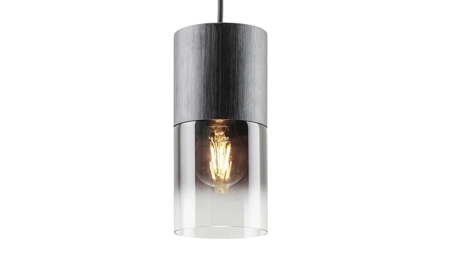Trio Pendelleuchte, 1-flammig, Rauchglas schwarz 2 Trio Pendelleuchte, 1-flammig, Rauchglas schwarz – Bild 2